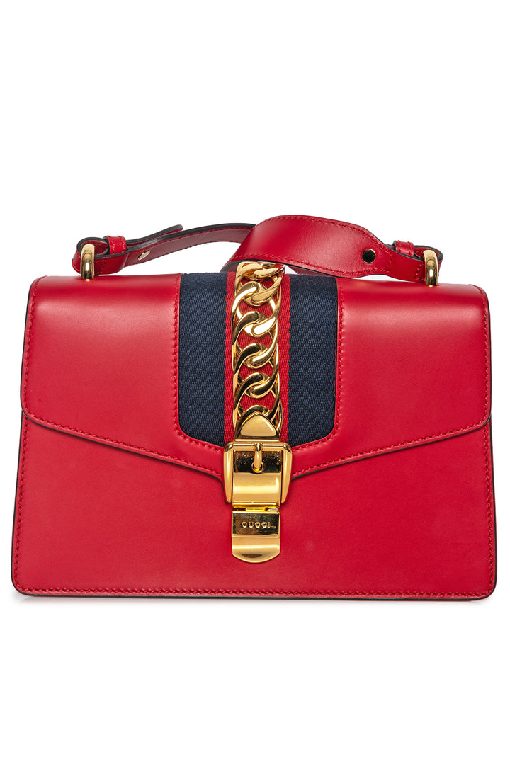 Gucci Calfskin Small Sylvie Shoulder Bag