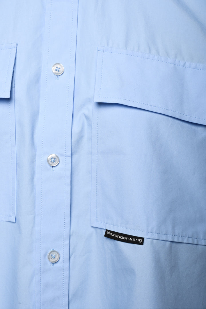 T Alexander Wang Size XXS Oversized Cotton-Poplin Shirt