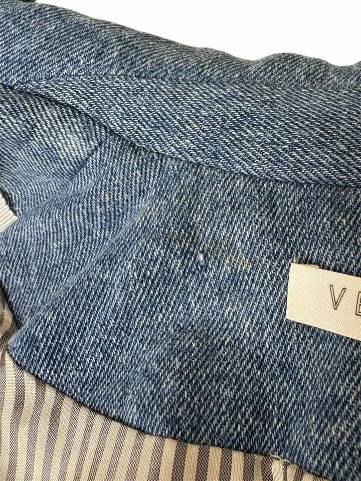 Veronica Beard Size 6 Miller Denim Dickey Double Breasted Blazer