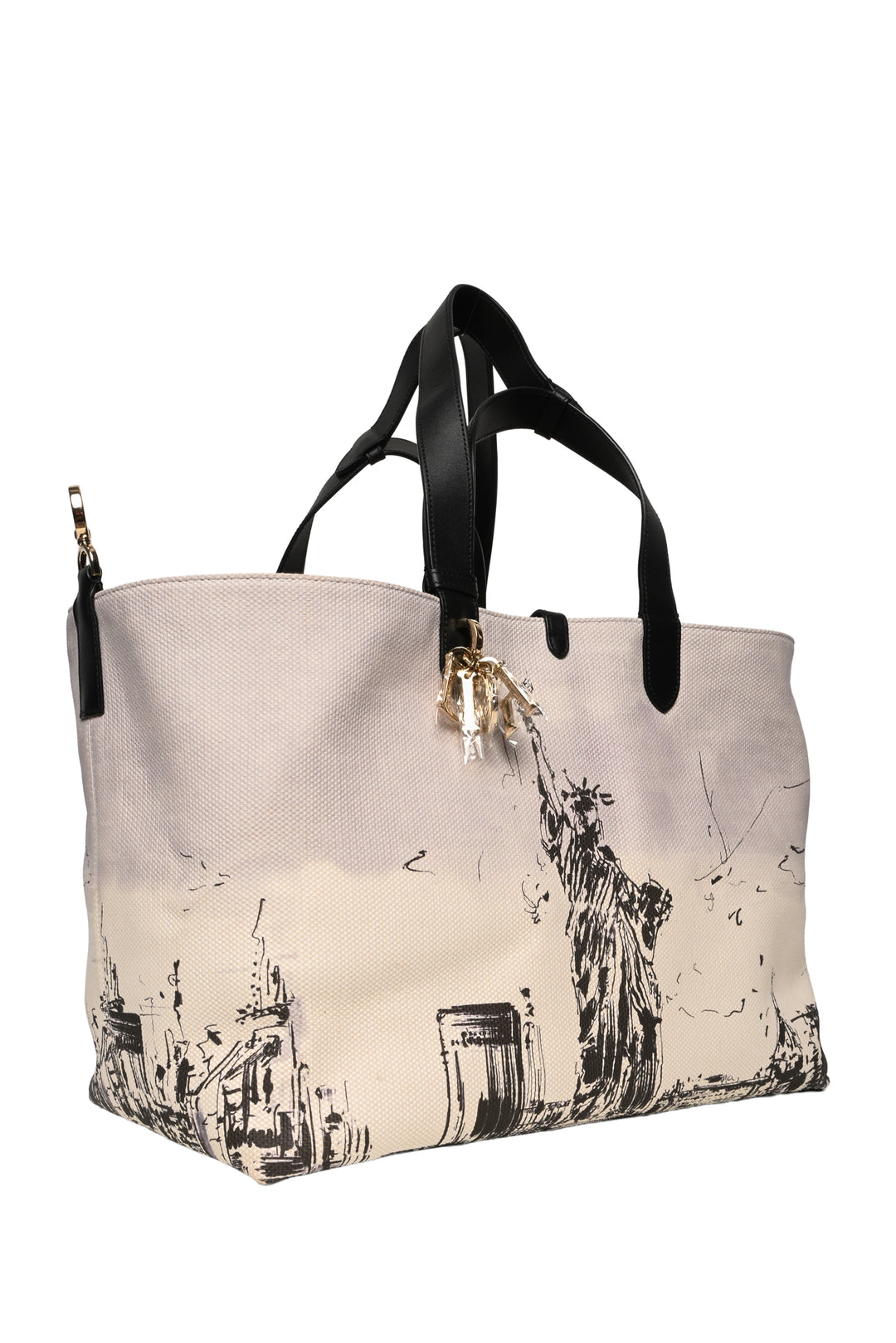 Dior F/W 2024 Statue of Liberty Printed Canvas Large Toujours Tote