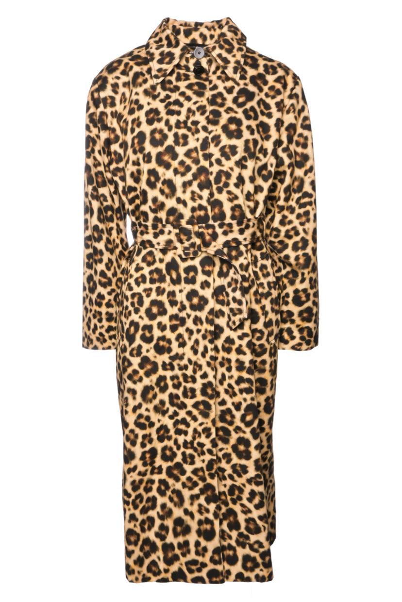 Sandro Size 0 Leopard Trench Coat