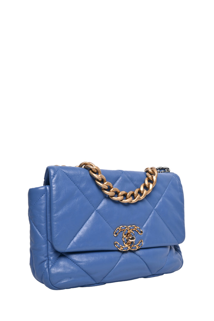 Chanel 2019 Chanel 19 Medium Quilted Lambskin Flap Shoulder Bag
