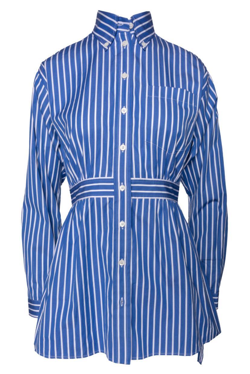 2019 Prada Size 38 Striped Mini Shirt Dress