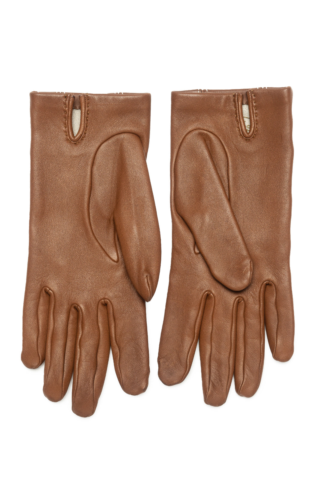 Hermes Size 6.5 Lambskin Leather Gloves