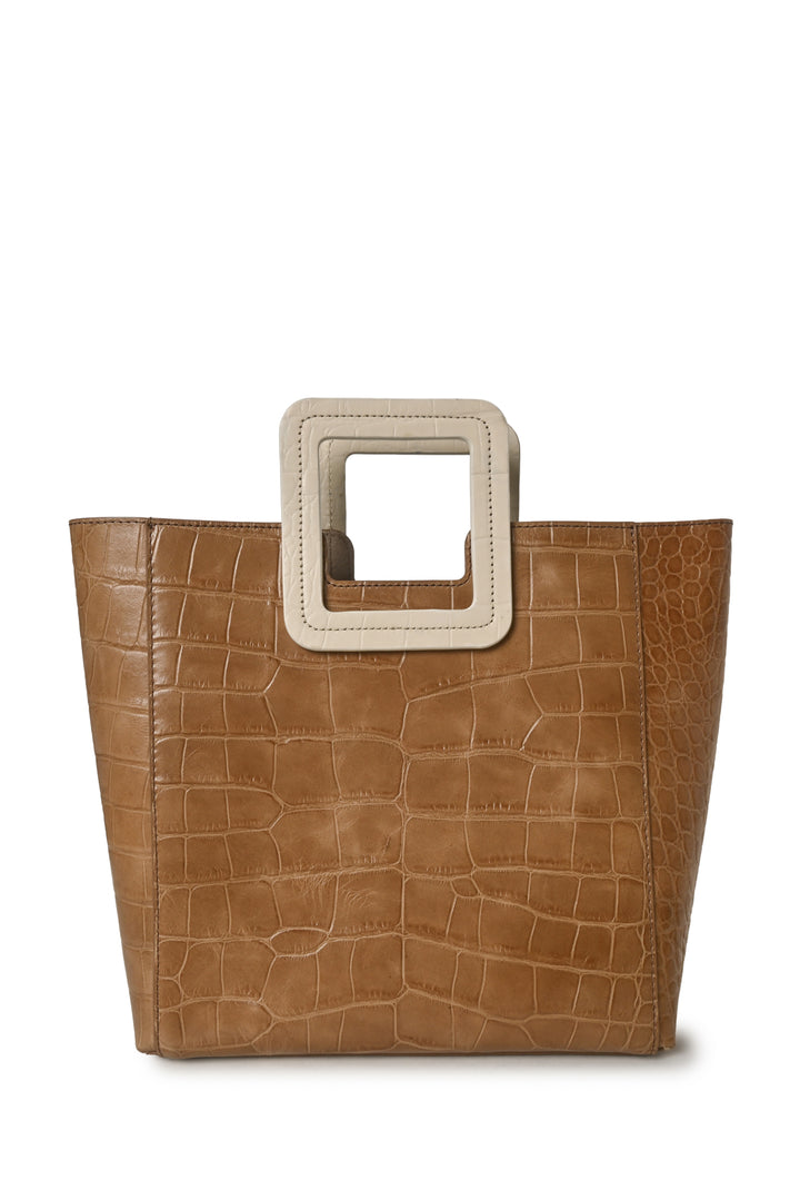STAUD Shirley Croc Embossed Tote & Pouch