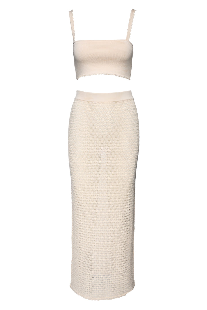 POSSE Size S Knit Midi Skirt & Top Set