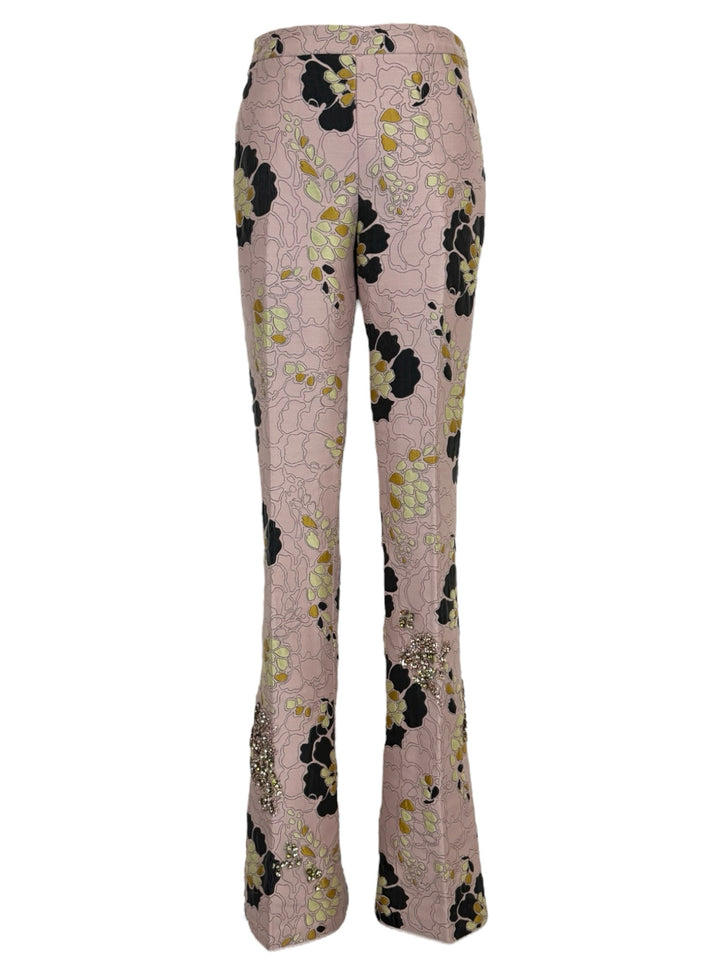 Giambattista Valli Size 38 Embellished Printed Pants