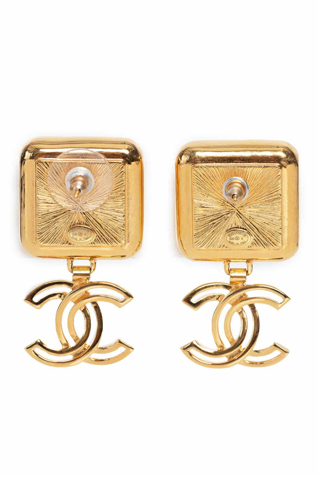 Chanel 2020 Resin CC Drop Earrings