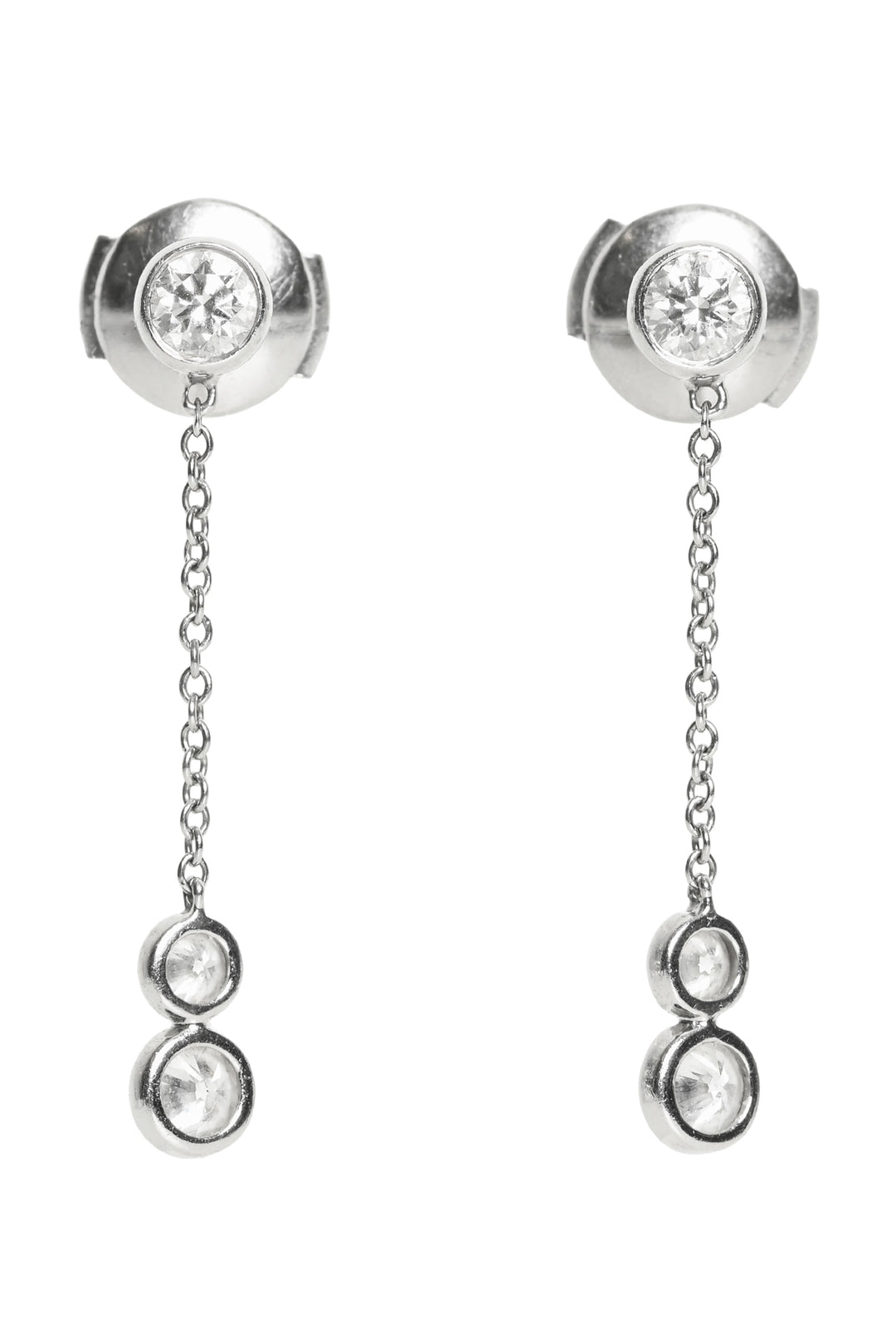 Tiffany & Co Diamonds By The Yard Platinum & Diamond Drop Earrings