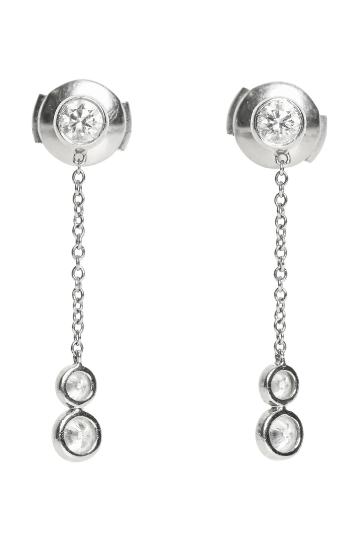 Tiffany & Co Diamonds By The Yard Platinum & Diamond Drop Earrings