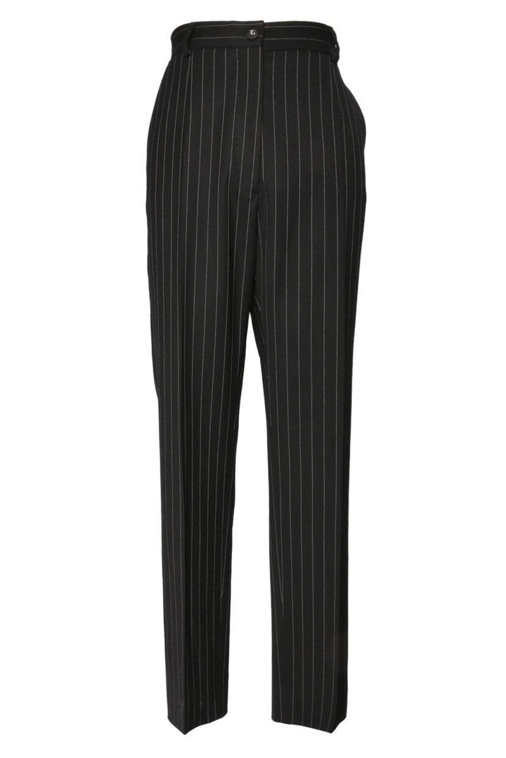 Dolce & Gabbana Size 42 Tapered Pinstripe Wool Pants