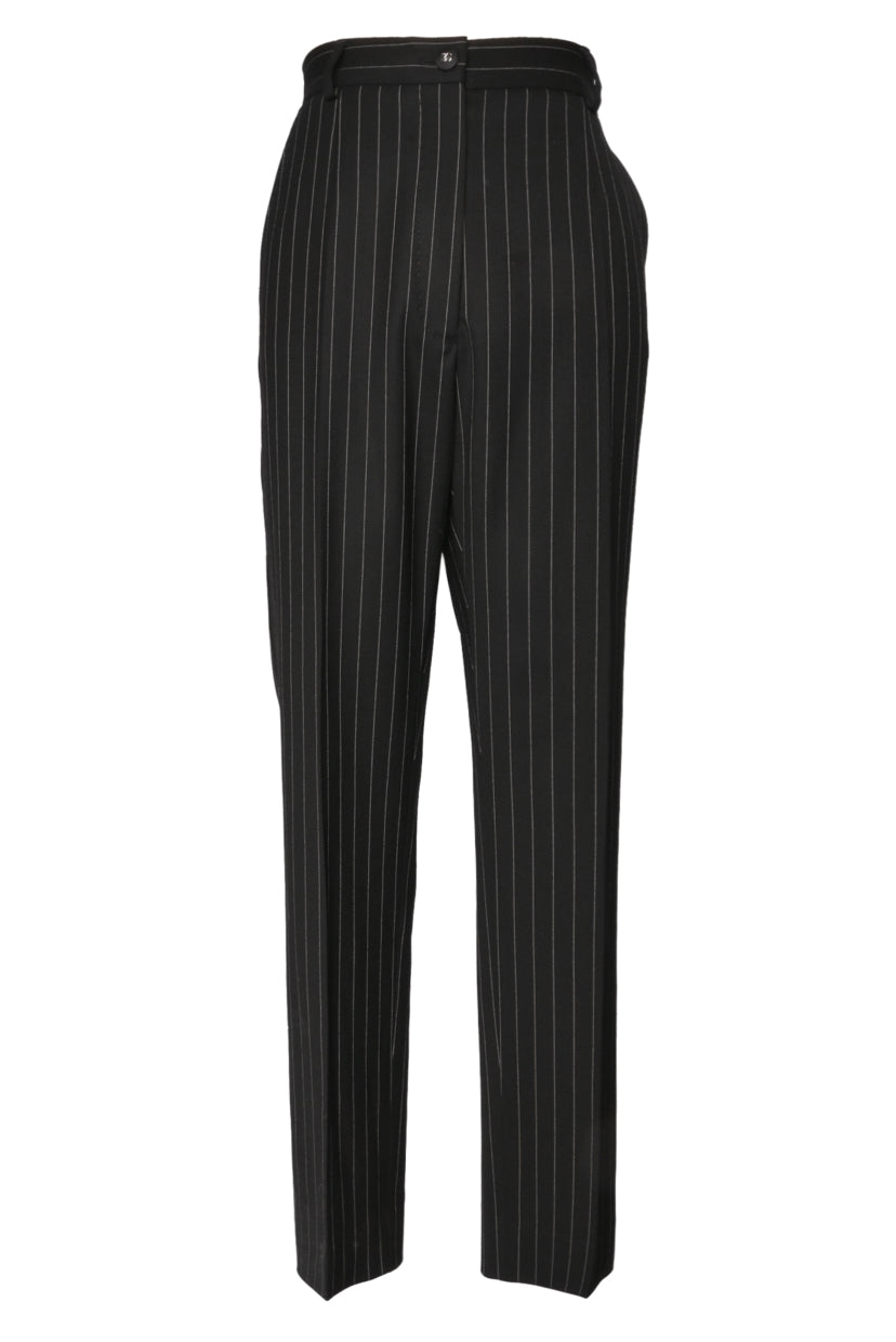Dolce & Gabbana Size 42 Tapered Pinstripe Wool Pants