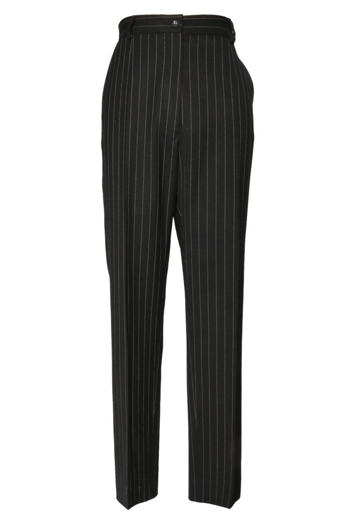 Dolce & Gabbana Size 42 Tapered Pinstripe Wool Pants