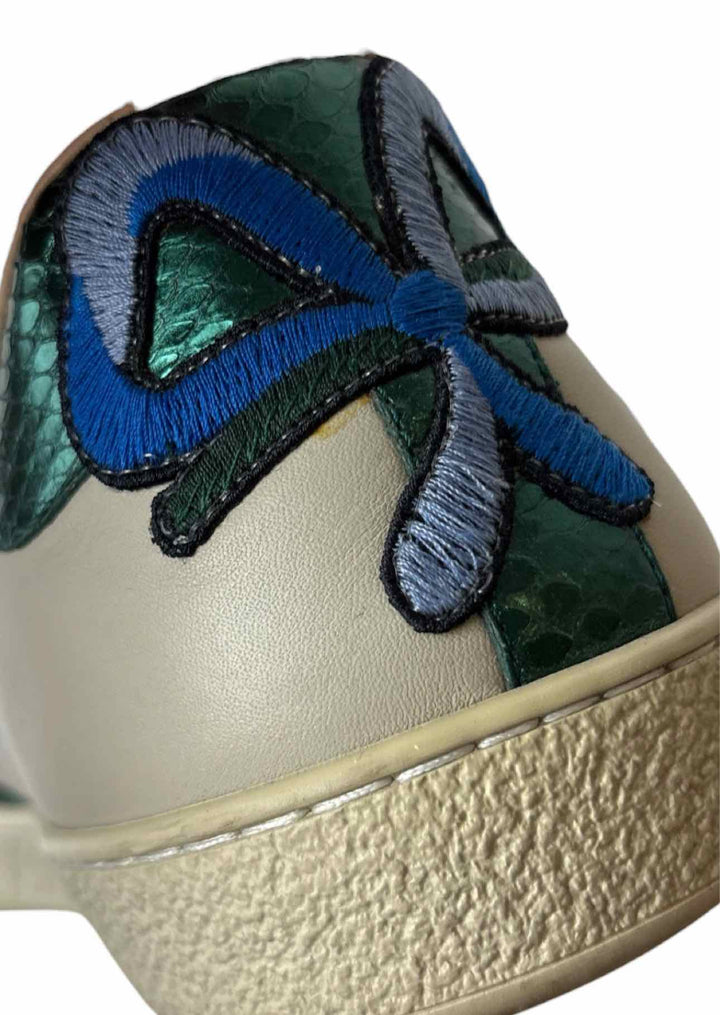 Gucci Ace Low-top Floral Embroidered Size 10 Men's Sneakers