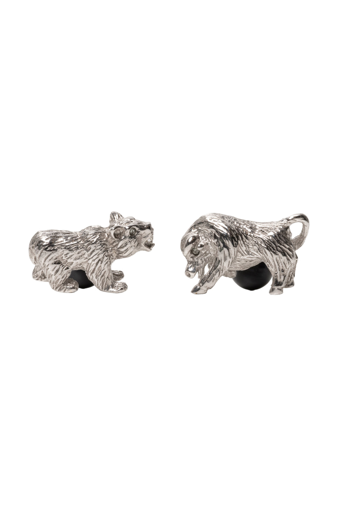 Tateossian Rhodium-Plated Bull & Bear Cufflinks