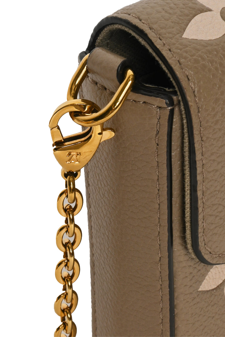 Louis Vuitton 2022 Monogram Empreinte Leather Felicie Pochette Chain Crossbody