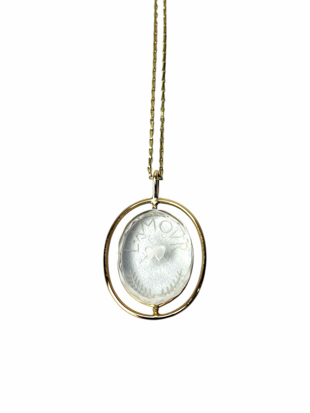 Pascale Monvoisin 9ct Gold L'Amour Etched Necklace