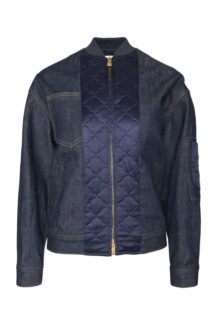 Fendi Size 36 Silk Quilted Denim Jacket