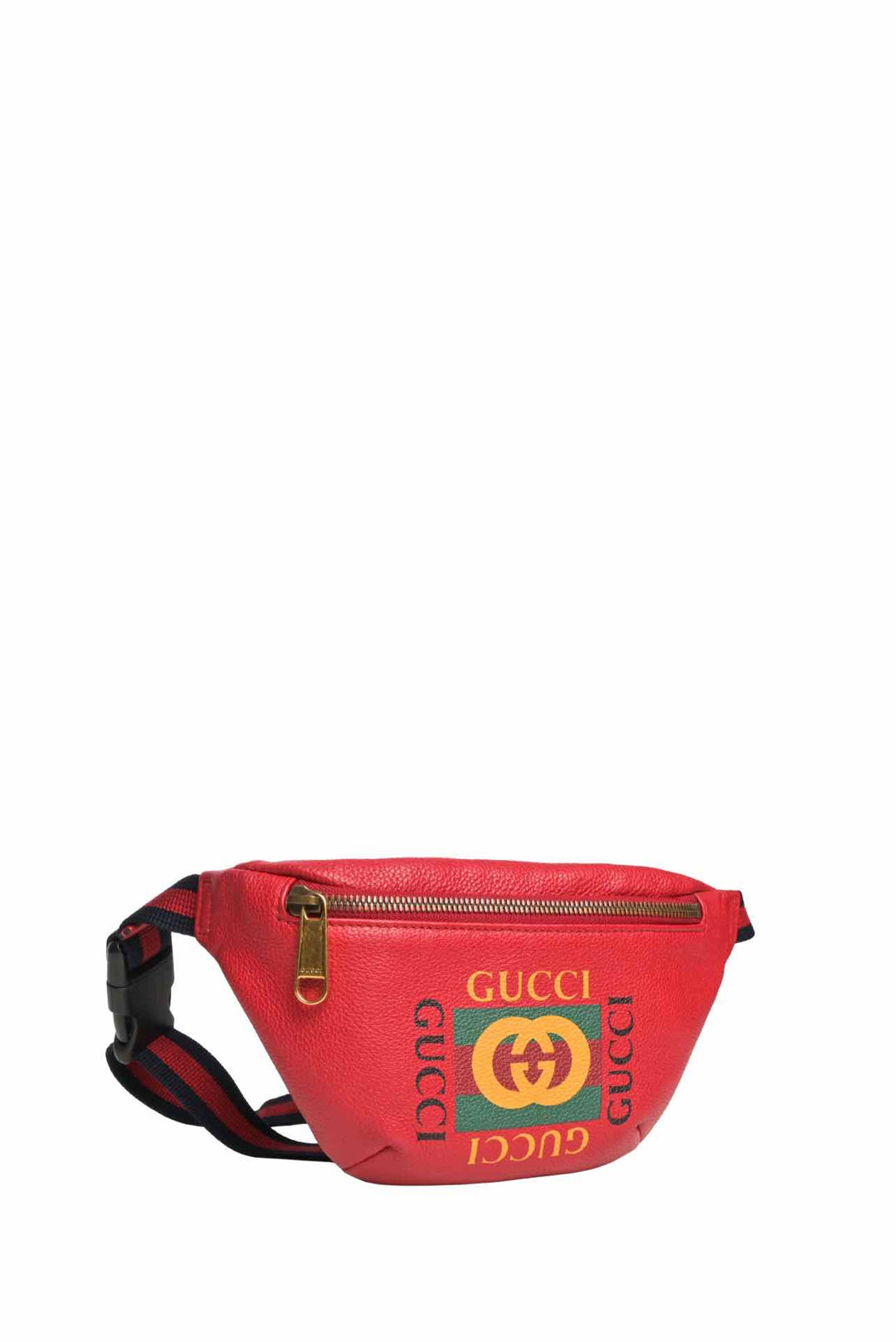 Gucci Logo Print Leather Belt Bag