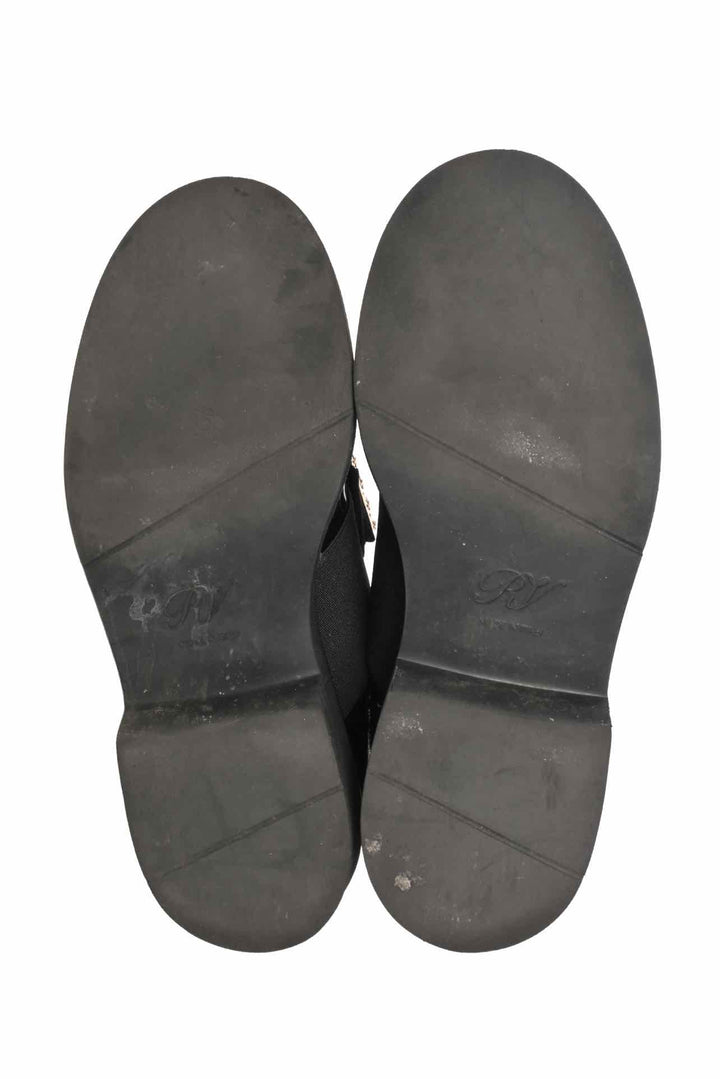 Roger Vivier Size 36.5 Viv Rangers Strass Buckle Chelsea Ankle Boots