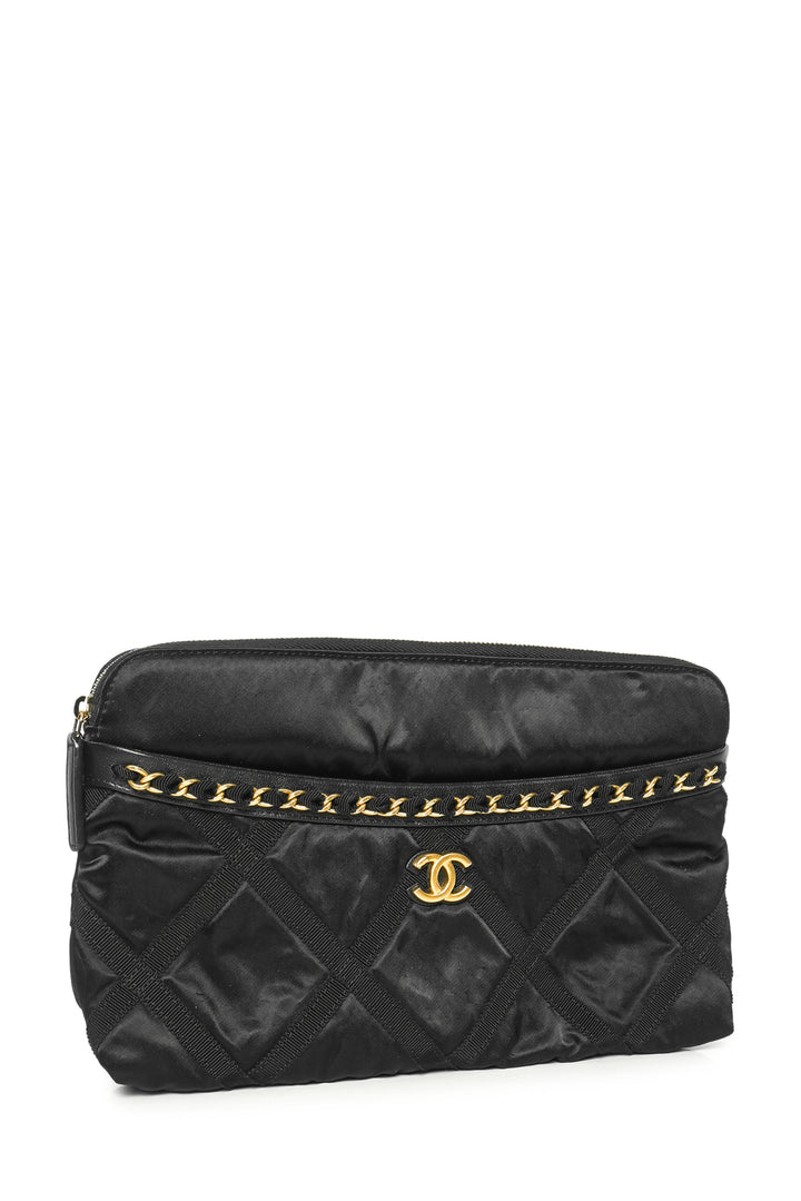 Chanel 2021 Nylon Grosgrain Convertible Lifestyle Pouch Tote
