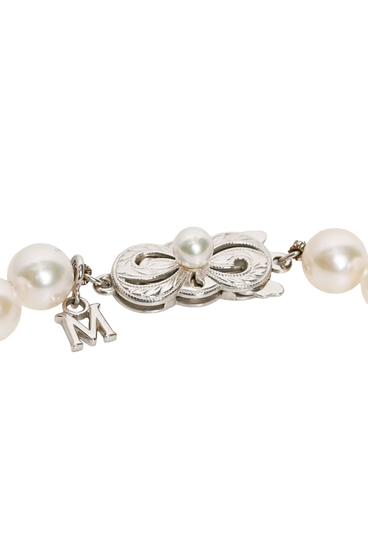 Mikimoto 18K White Gold Akoya Cultured Pearl Bracelet