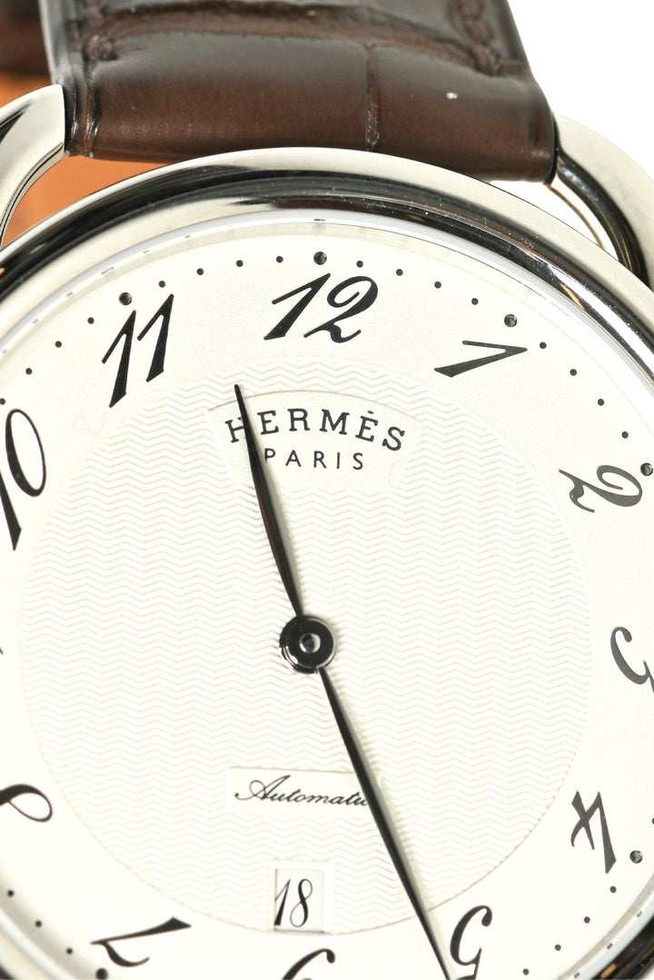 Hermes 2025 Alligator Strap Stainless Steel Arceau 40MM Automatic Watch