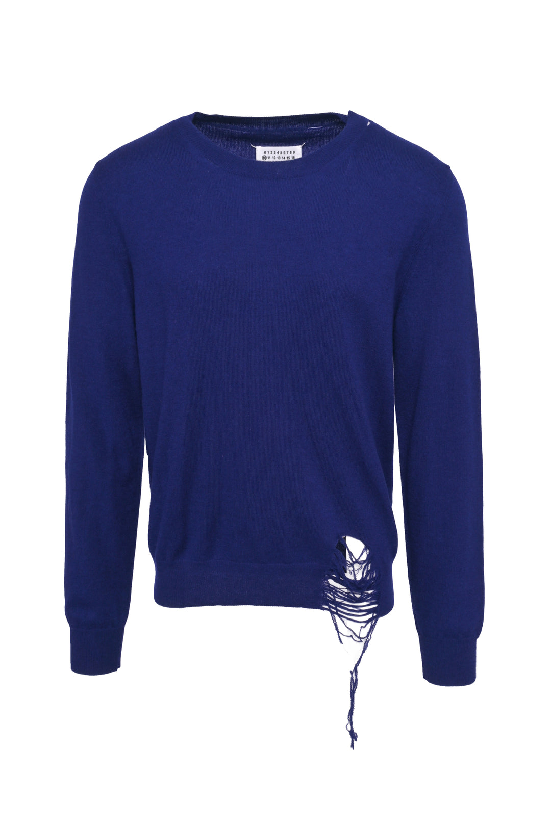 Maison Margiela Size L Men's Distressed Wool Crewneck Sweater