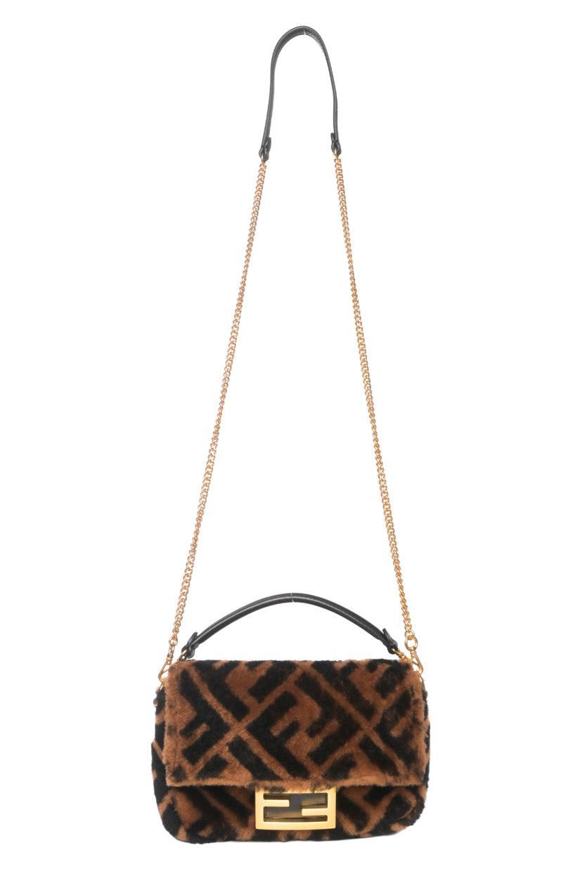 Fendi Zucca FF Mini Baguette Bag