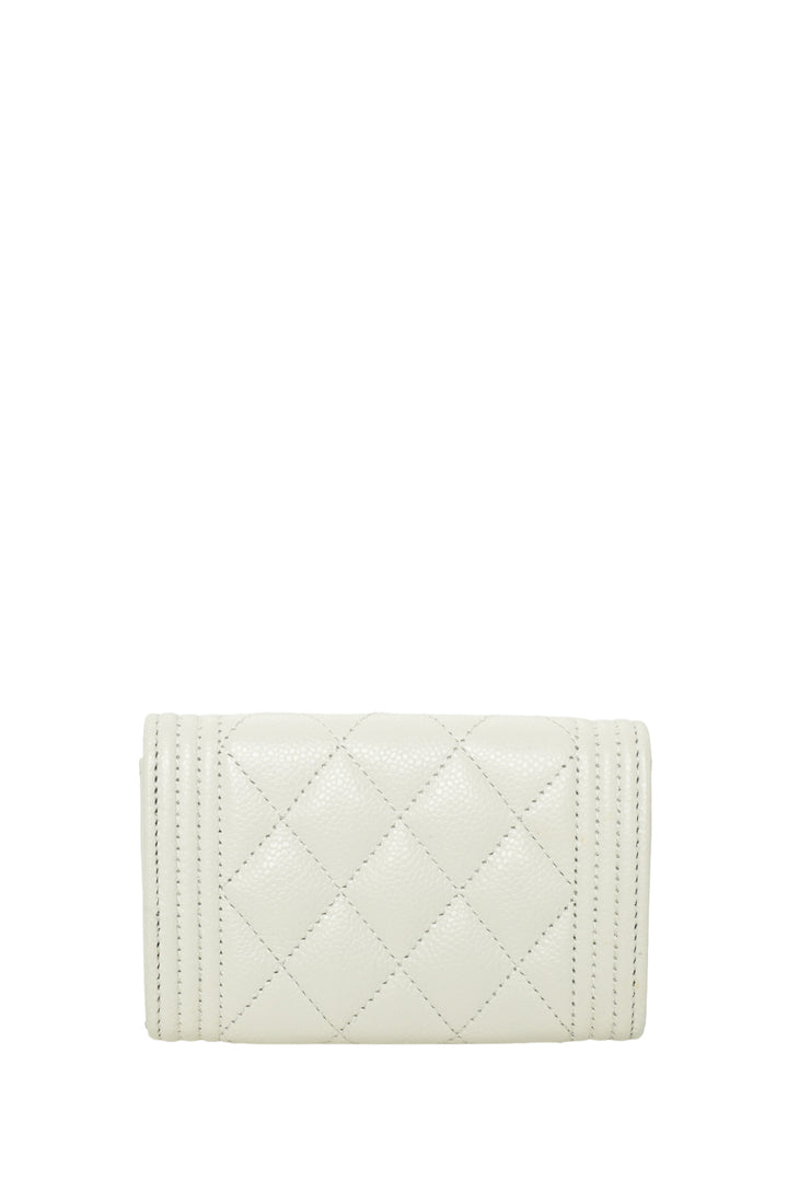 Chanel 2024 Caviar Quilted Small Boy Flap Wallet