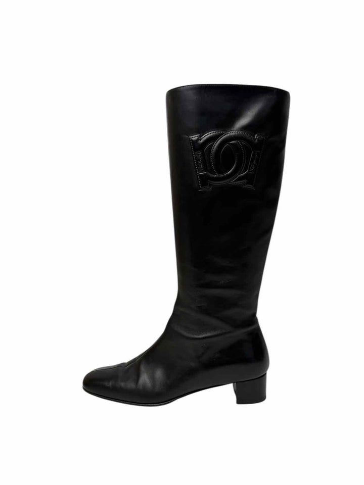Ferragamo Logo Riding Size 6 Boots