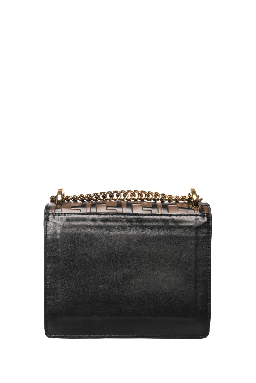 Fendi Kan U Small Zucca Embossed Shoulder Bag