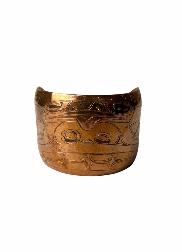 Colby Gates Indigenous Carved Copper Bracelet