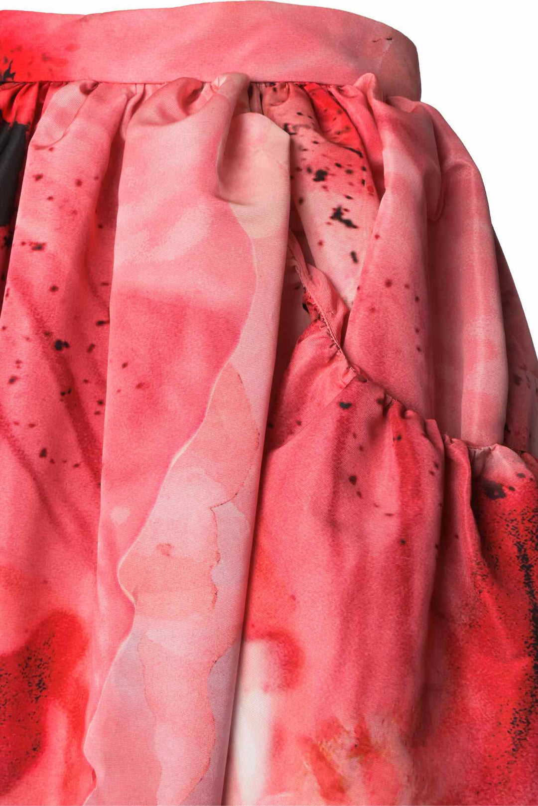 Alexander Mcqueen Size 40 AW21 Anemone Print Gathered Midi Skirt