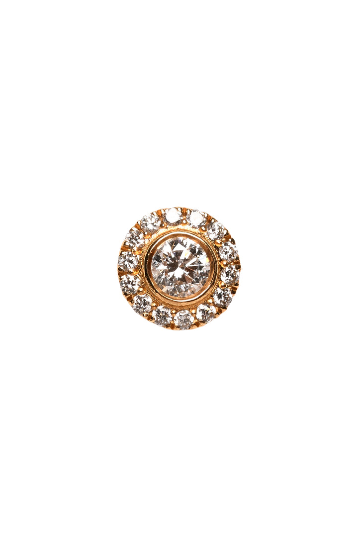 Idyl 14K Yellow Gold Ada 0.22tcw Lab Grown Halo Diamond Pendant