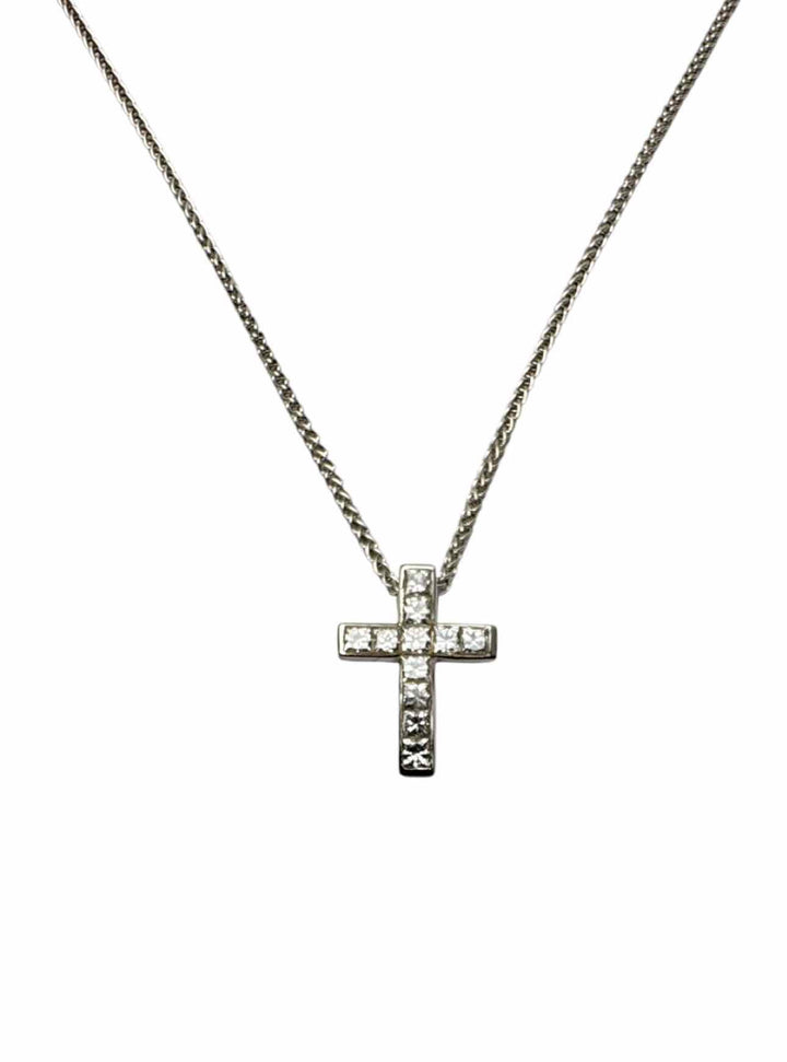 14K Diamond Cross Necklace
