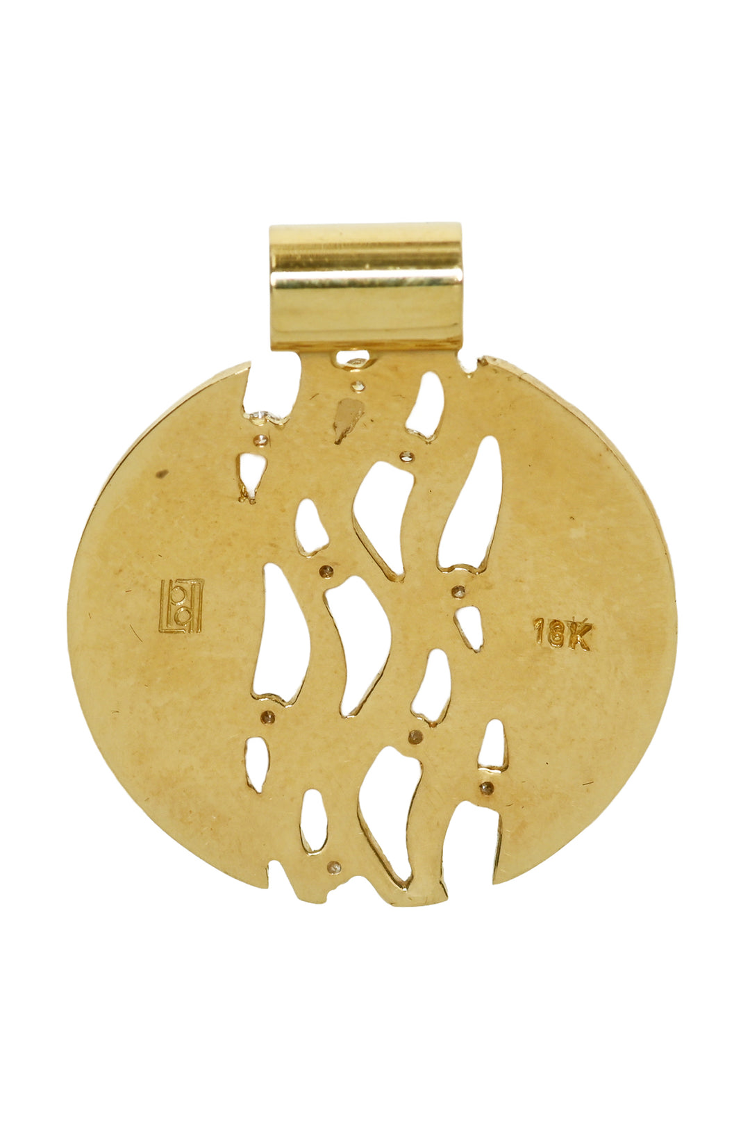 Lamello 18K Yellow Gold Pendant with Diamonds