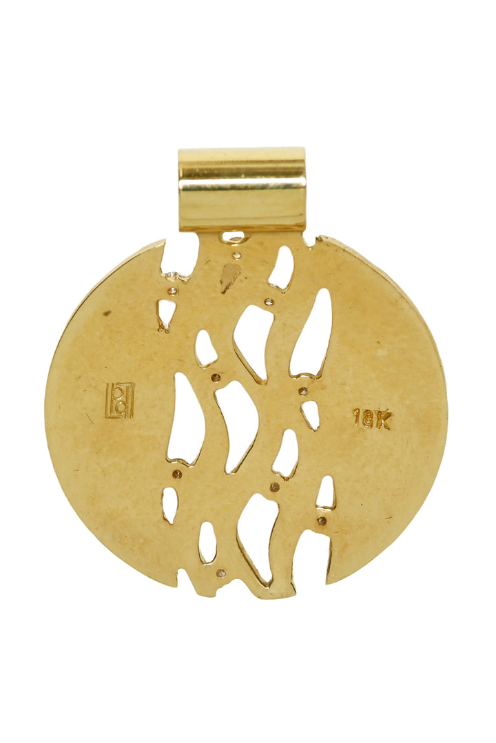 Lamello 18K Yellow Gold Pendant with Diamonds