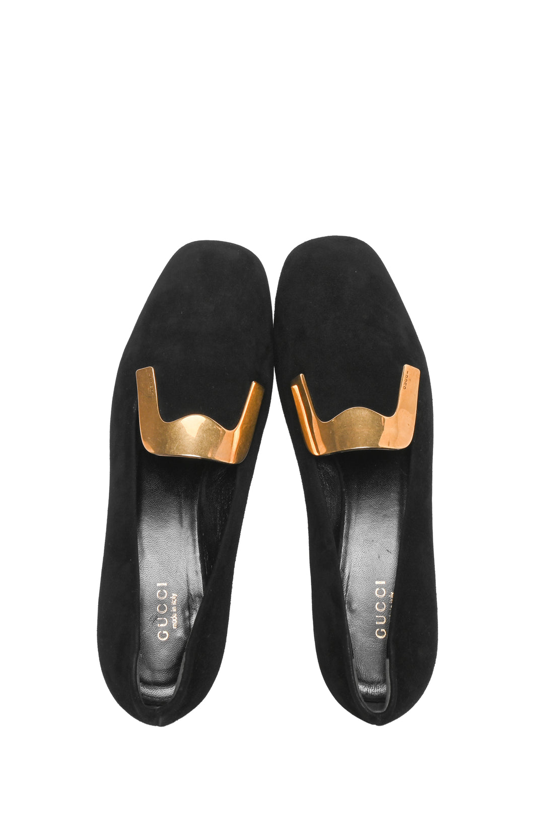 Gucci Size 38.5 Suede Alma Loafers