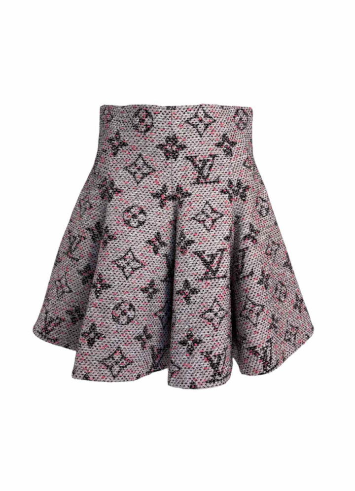 Louis Vuitton Size 40 Monogram Tweed Skirt