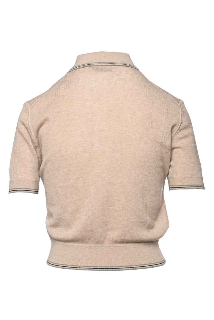 Miu Miu Size 38 2024 Cotton Knit Polo Shirt