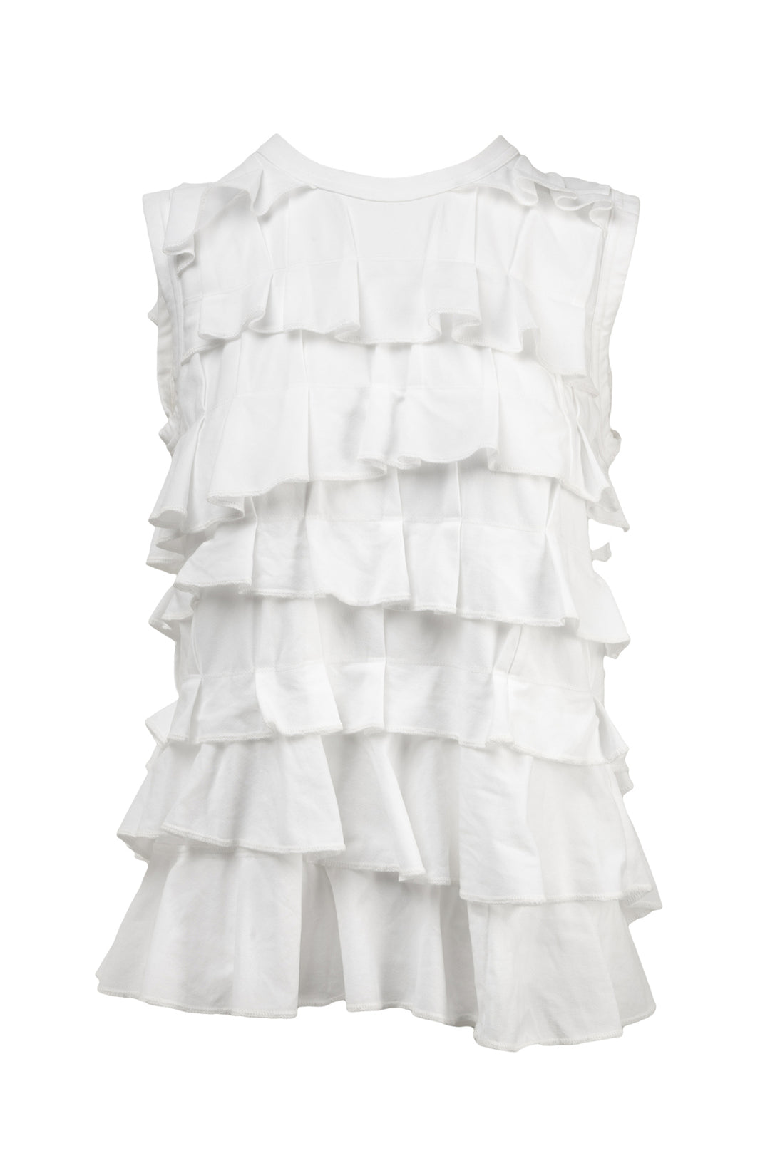 Comme Des Garcons Size M Tiered Ruffle Tank Top