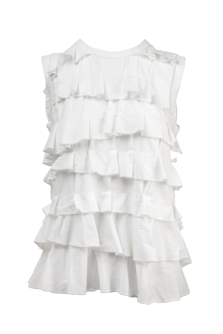 Comme Des Garcons Size M Tiered Ruffle Tank Top