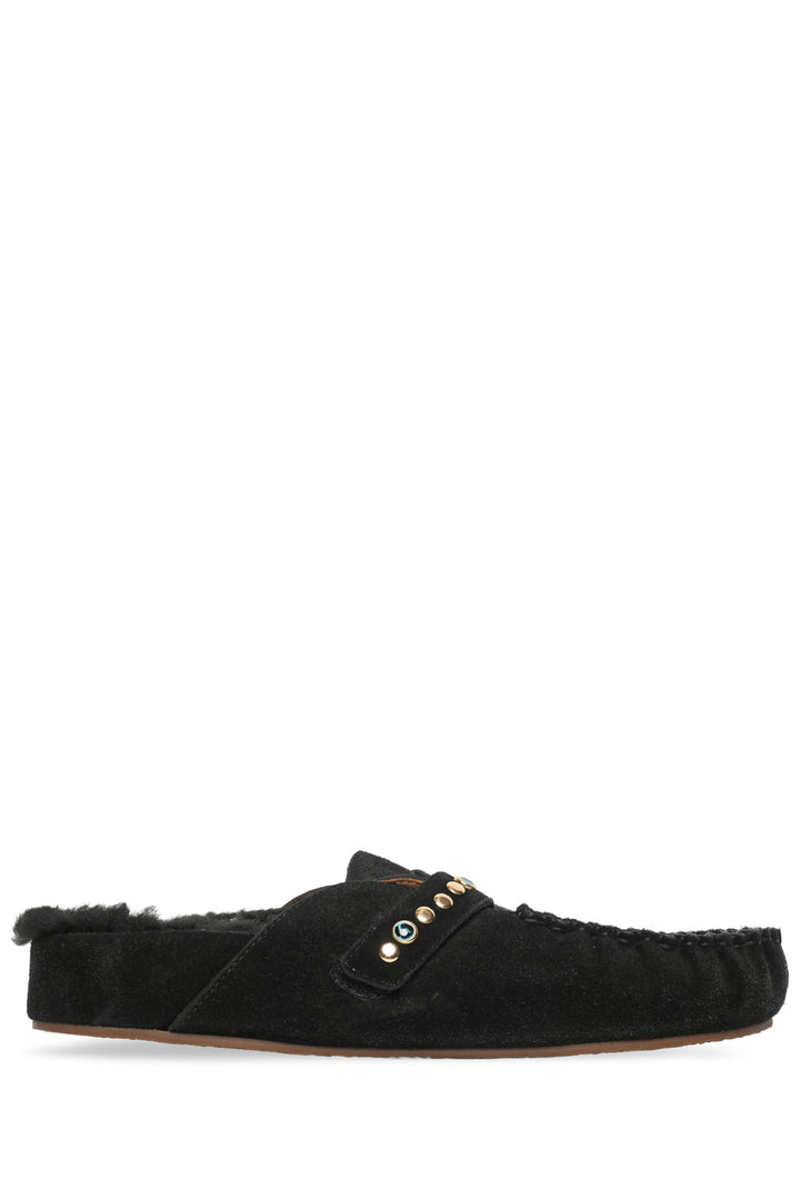 Xirena Size 39 Suede Joy Studded Shearling Mules