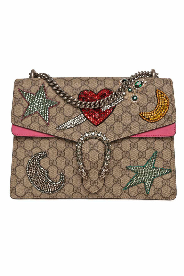 Gucci Dionysus Crystal Embellished Star, Heart & Moon Purse