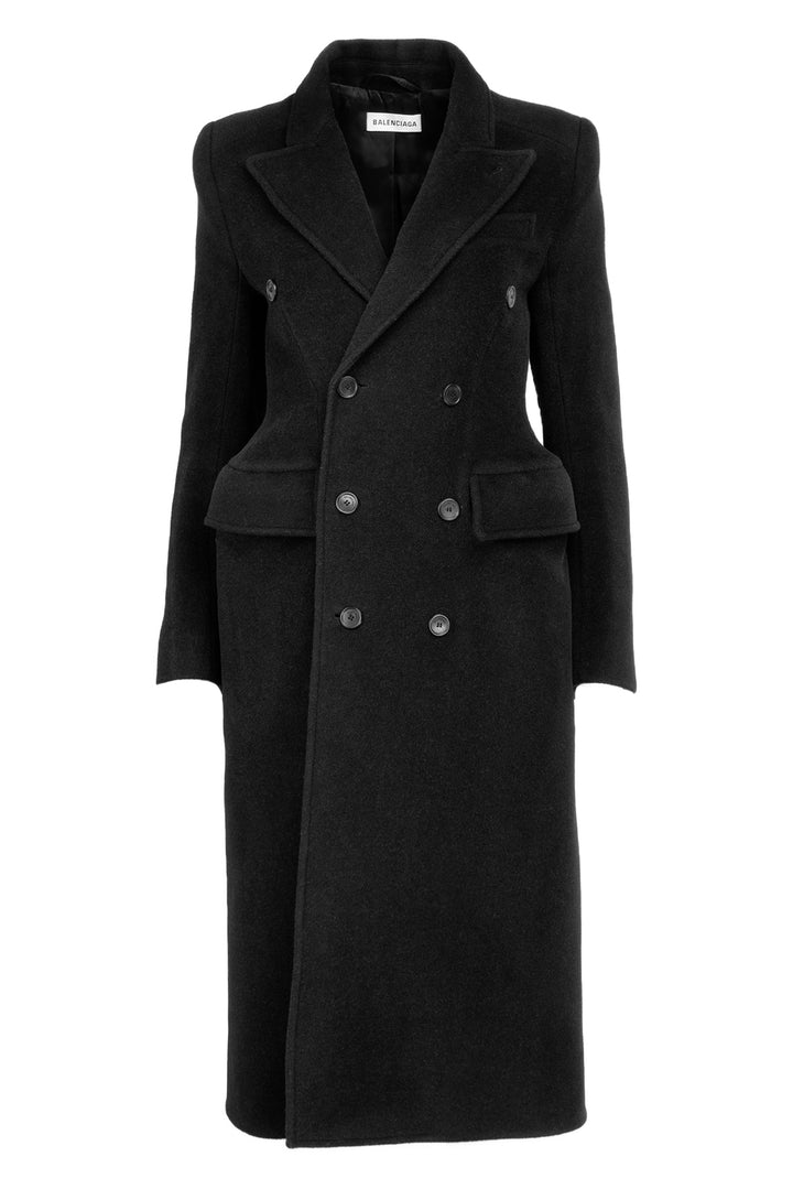 Balenciaga Size 34 2018 Wool & Alpaca Blend Hourglass Double-Breasted Coat