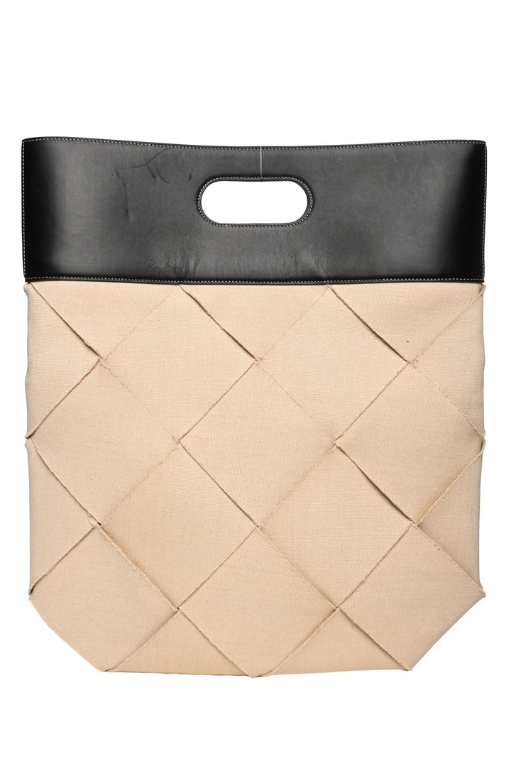 Bottega Veneta Canvas & Leather Top Handle Slip Tote