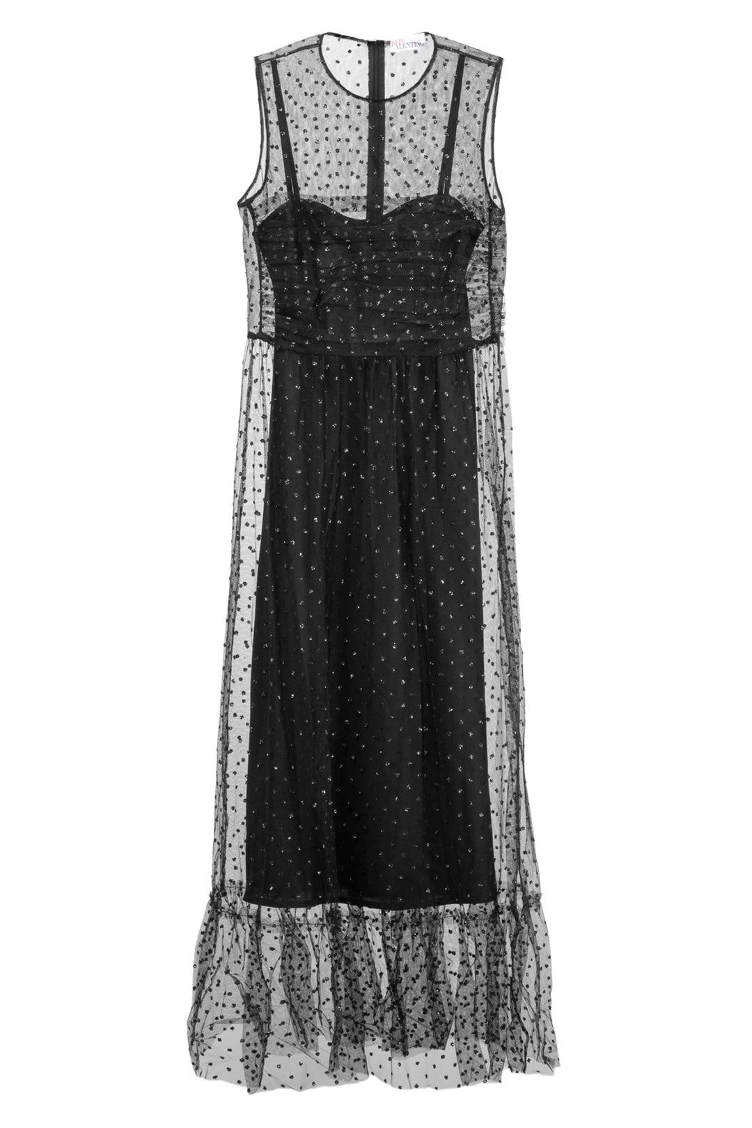 Red Valentino Size 00 Embellished Tulle Long Dress