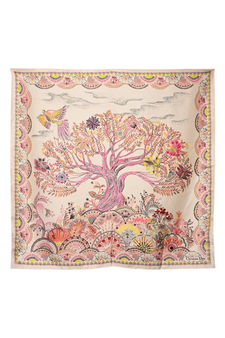Dior 'Tree Of Life' Printed Silk Square Scarf