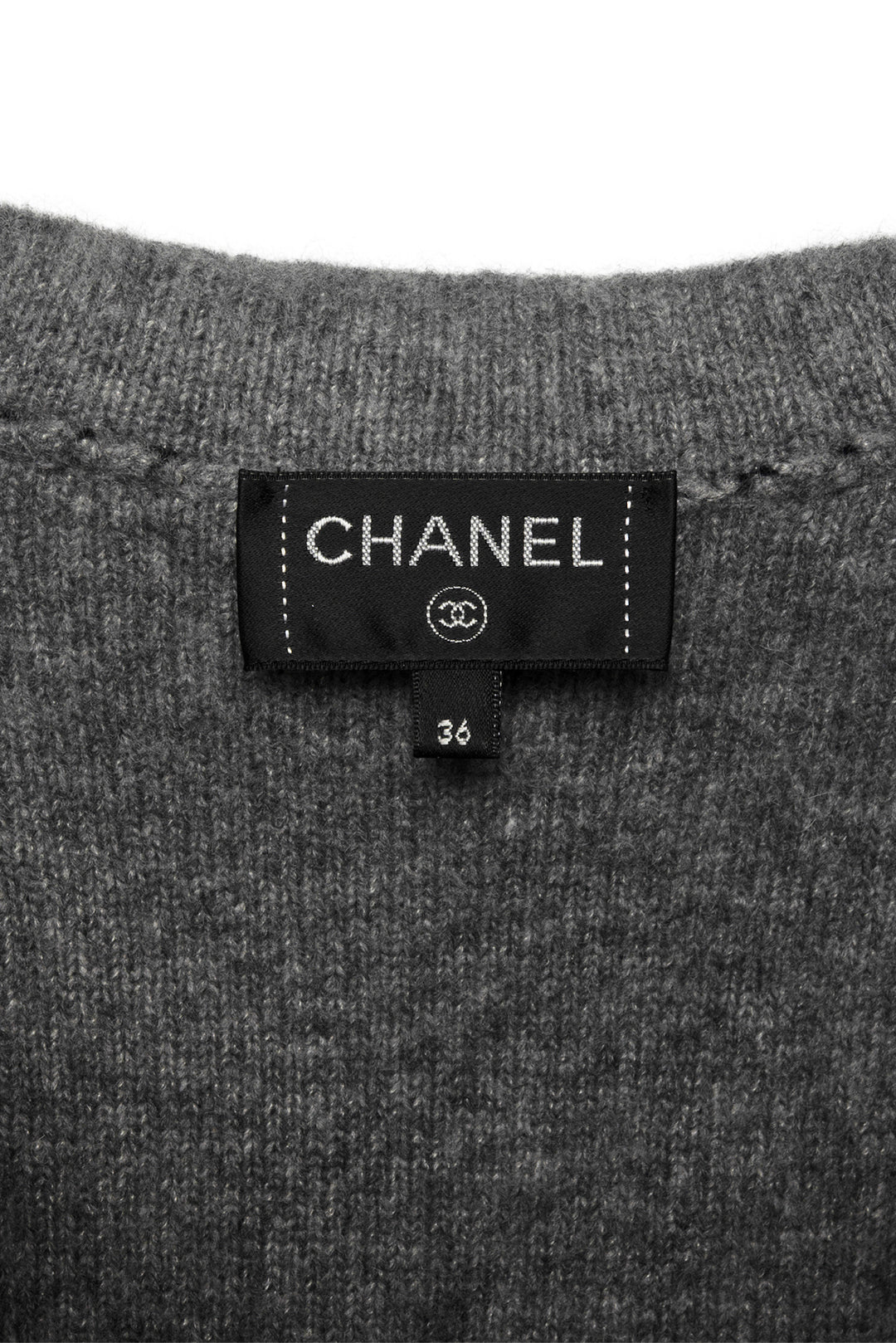Chanel Size 36 Layered Collar Cashmere Cardigan